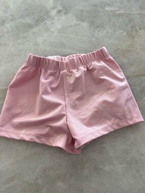 Pink glittery dance shorts, girls 5